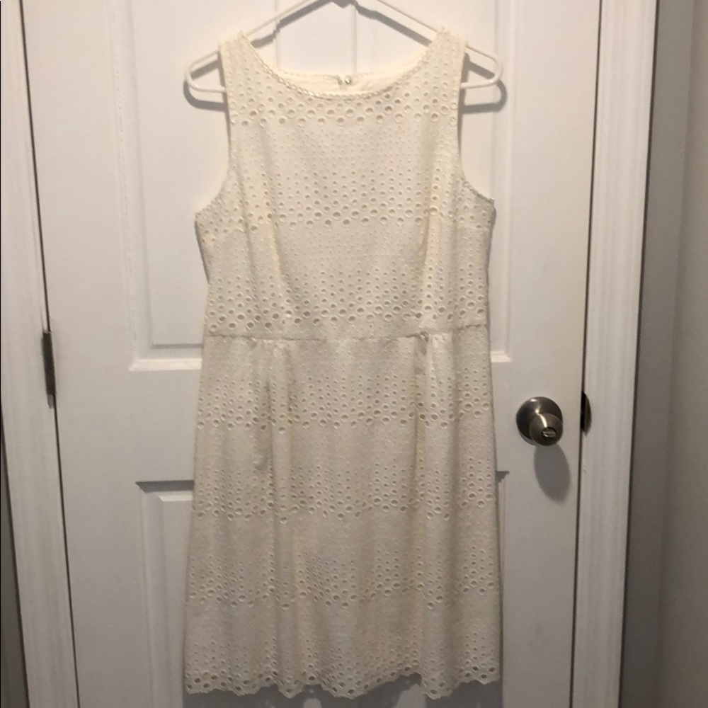 White eyelet dress LOFT